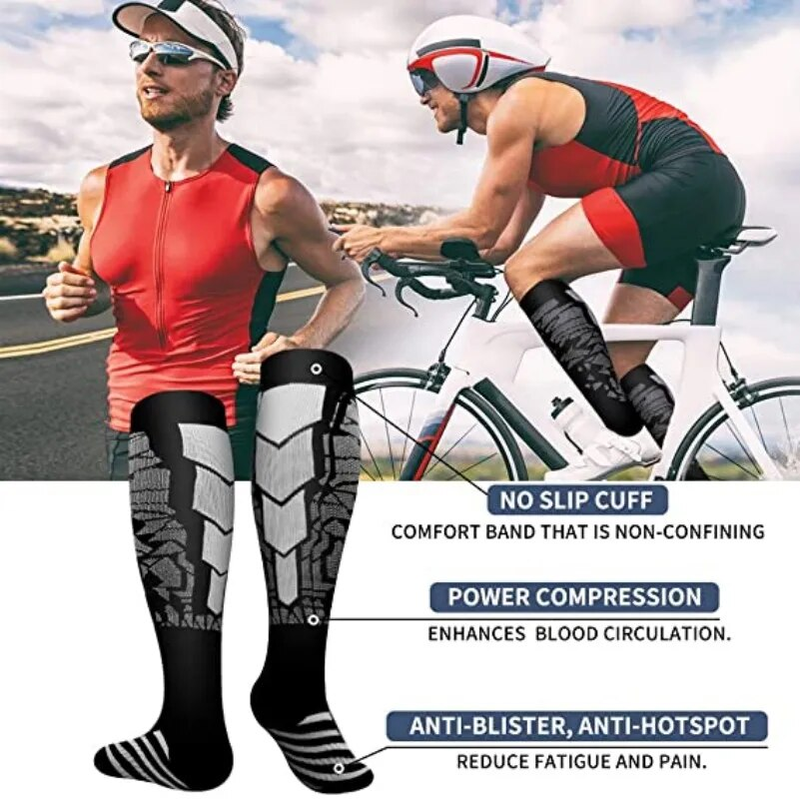 Ny Kompressionsgraduerad Crossfit Träning Återhämtning Cykel Resor Utomhus Män Dam Löpsportstrumpor_voghion.com
