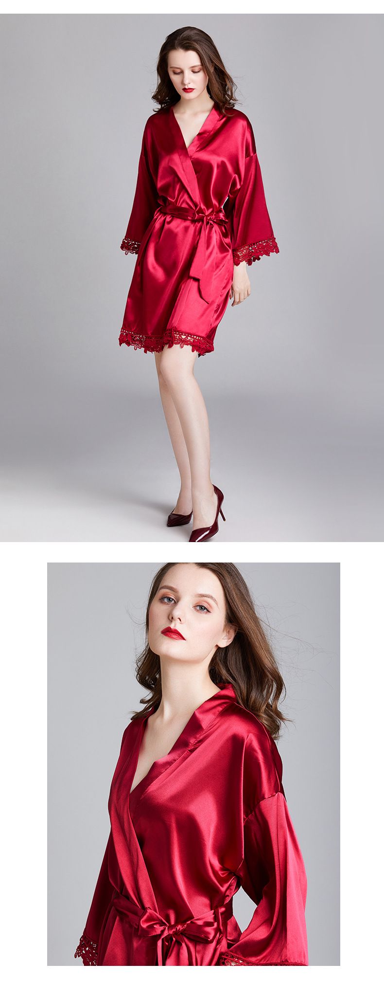 CurveGlow RYYD Nightgown - Plus Size Ice Silk|Multi-Function Sleepwear_voghion.com