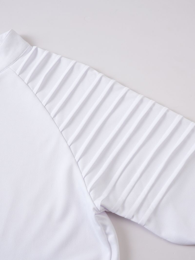 Men's Performance Stripe Zip-Neck T-Shirt – Moisture-Wicking Long Sleeve Workout Top For Gym & Streetwear_voghion.com