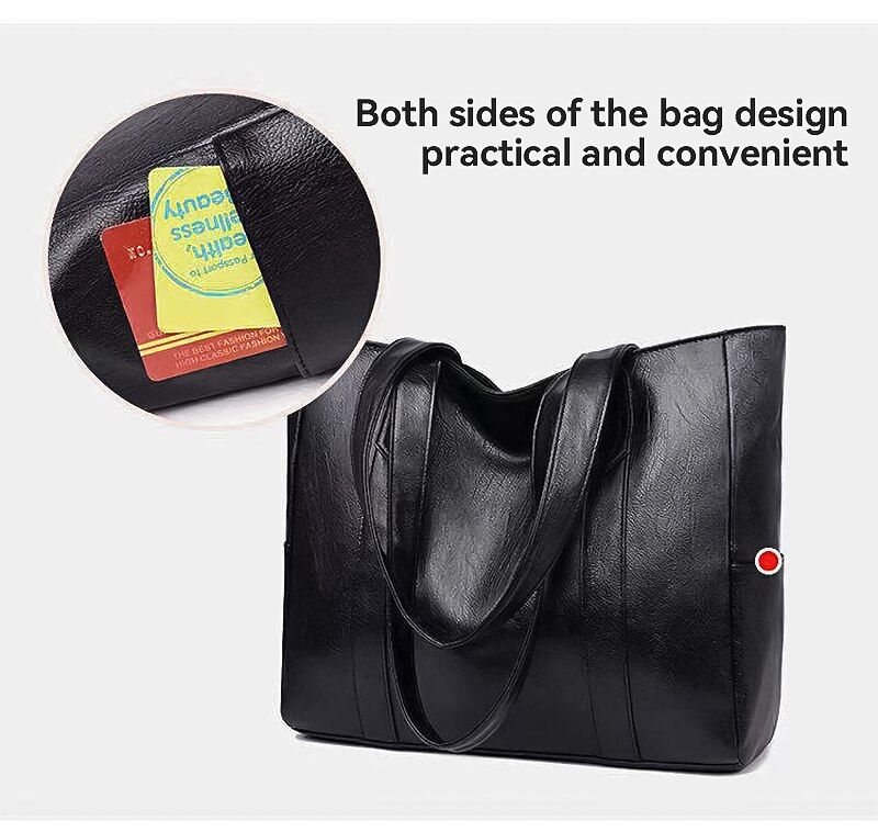 Vintage Large Capacity Tote Retro Vegan Shoulder Bag, Women's Casual Handbag For Commute_voghion.com