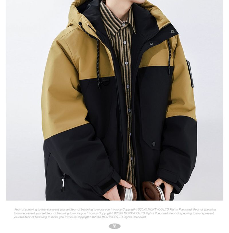 Giacca invernale da uomo Three Proof Down Jacket, nuova, spessa, leggera, calda, da sci all'aperto, alla moda_voghion.com