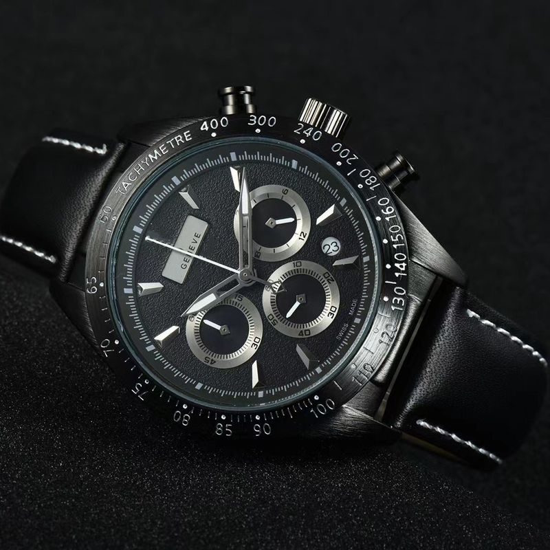 Orologio da polso da uomo casual al quarzo con sei lancette e cronografo con secondi in esecuzione, 2023_voghion.com