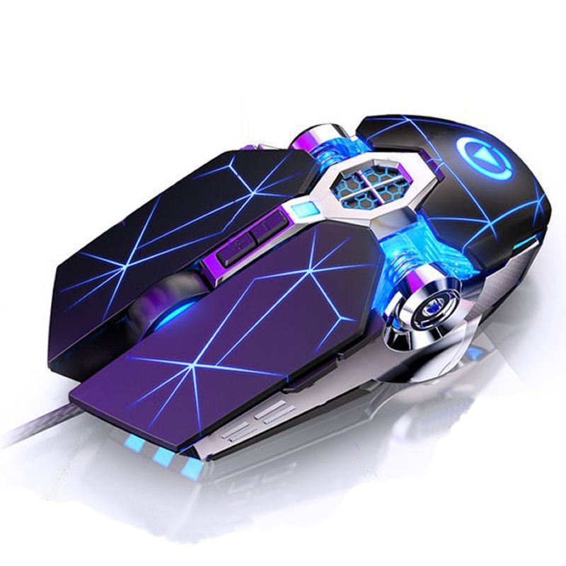 Farfi Wired 3200 DPI LED-Hintergrundbeleuchtung Ergonomische mechanische Spielmaus für Computer Laptop_voghion.com