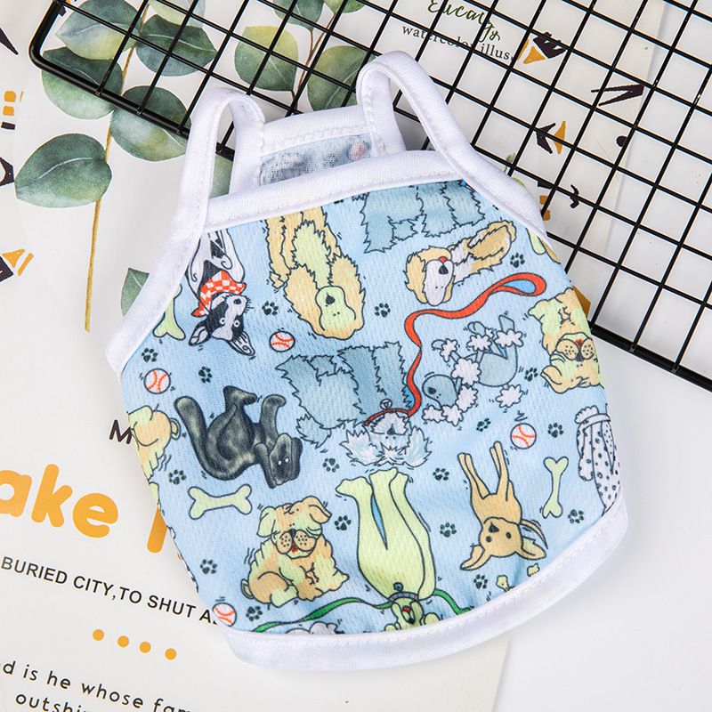 Pet Clothes Cat Bichon French Bulldog Pomeranian Small New Vest Strap Dog Apparel Summer Thin Style_voghion.com