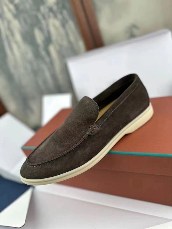 High End Version 2025Lp Suede Loafers Men, One Foot Leather Single Shoes With Soft Sole For Comfortable Driving_voghion.com
