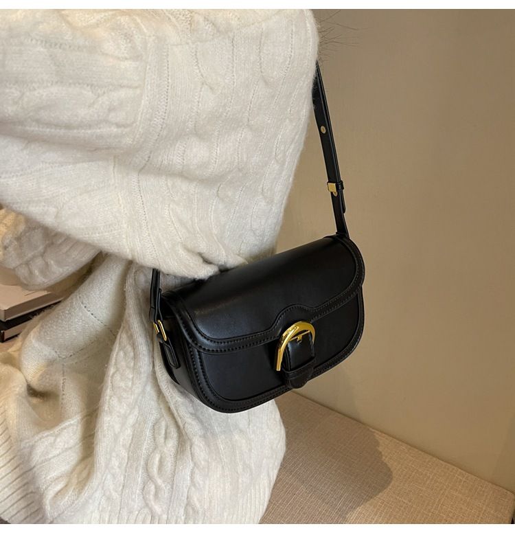 Retro High-End-Modetasche für Damen Neue vielseitige Satteltasche zum Pendeln Beliebte einfache lässige Umhängetasche_voghion.com