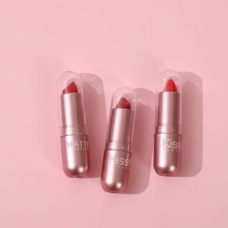 Lipstick Set, Giving, Three Pieces, Color Fast, Non Staining Cup, Lipstick, Bright Color, Moisturizing Lipstick Gift Box_voghion.com