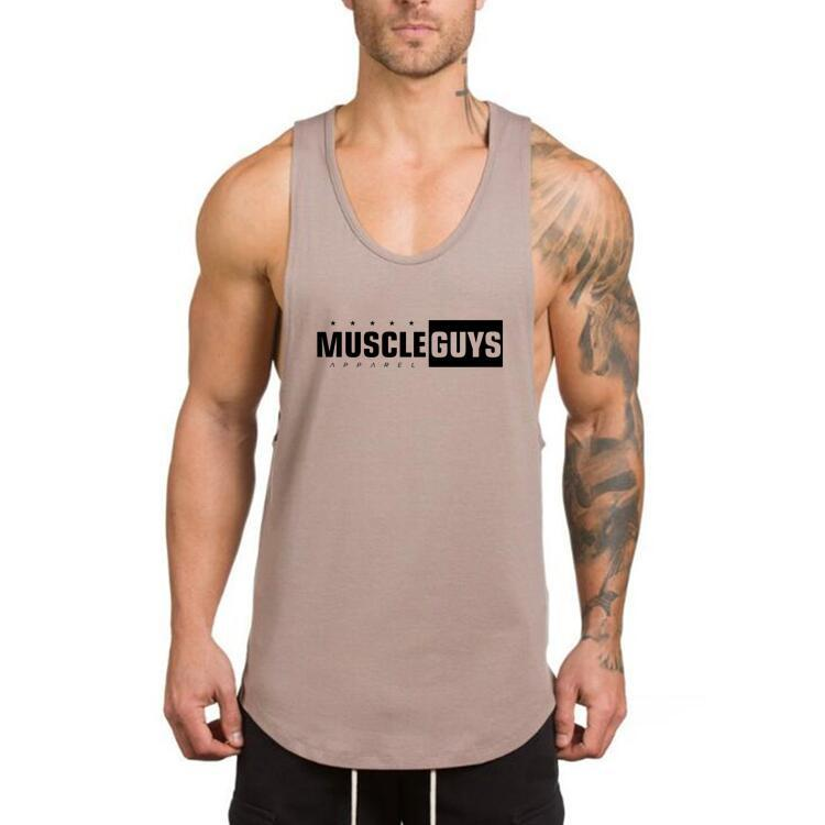 Herren-Fitness-Tanktop, ärmellose Weste, Sport-Sweatshirt, elastische Baumwolle, bedrucktes Tanktop mit V-Ausschnitt_voghion.com