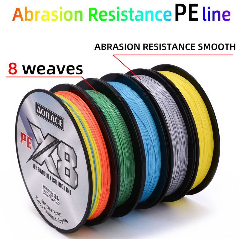 8-strand PE 100m Lure Strong Braided Main High Tensile Sea Line Fishing Gear_voghion.com