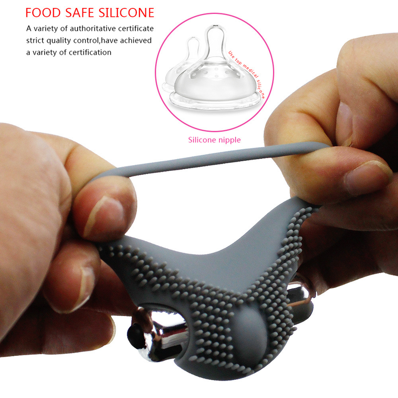 Adult Products Male Vibrating Beads Delay Locking Ring Couple Products_voghion.com