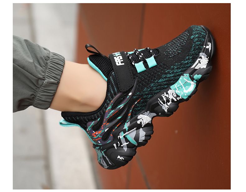 Kinderschuhe Jungen Sportschuhe neue 7 12 atmungsaktive Kinder Mesh Schuhe für mittlere und große Kinder Jungen leichte Laufschuhe_voghion.com