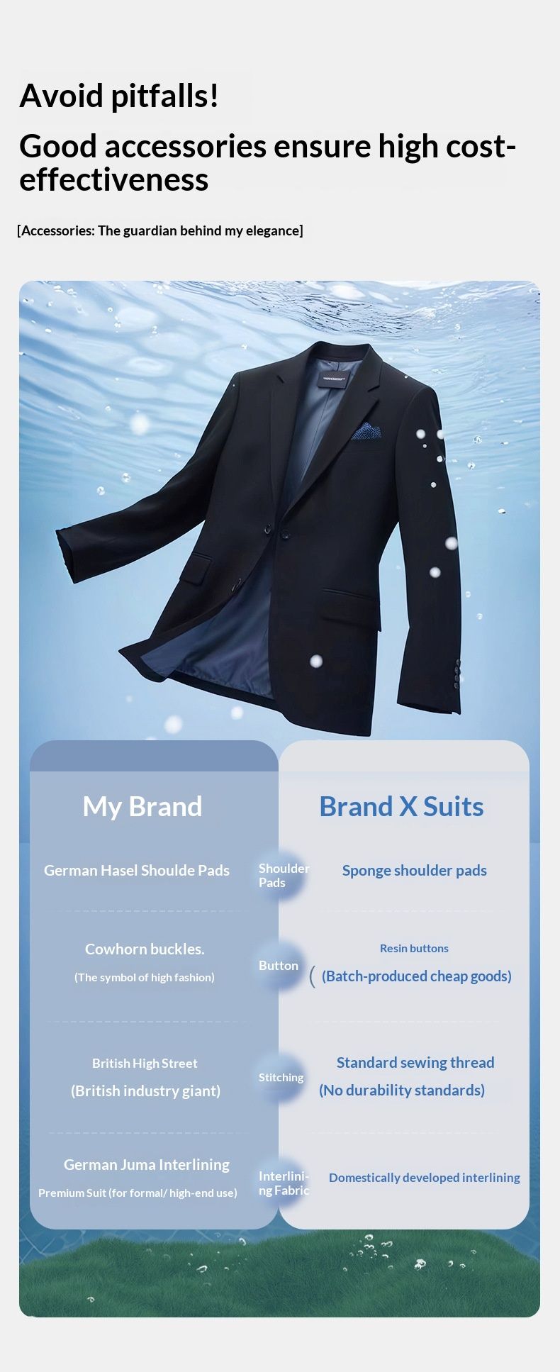 Completo da uomo in lana di alta qualità firmato Cove, completo casual da lavoro leggero e formale, lavabile in lavatrice_voghion.com