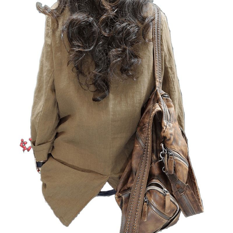 Giacca in cotone e lino, nuova primavera, comoda, casual, versatile, autunnale, da donna_voghion.com