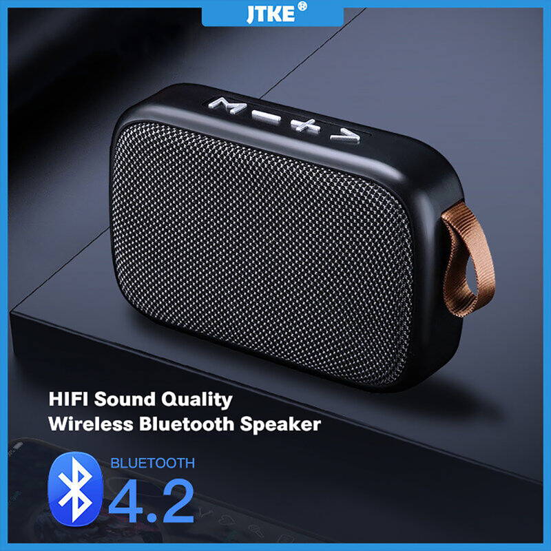 JTKE altavoz inalámbrico portátil con Bluetooth 3D estéreo música envolvente altavoz externo reproductor de música FM compatible con tarjeta TF_voghion.com
