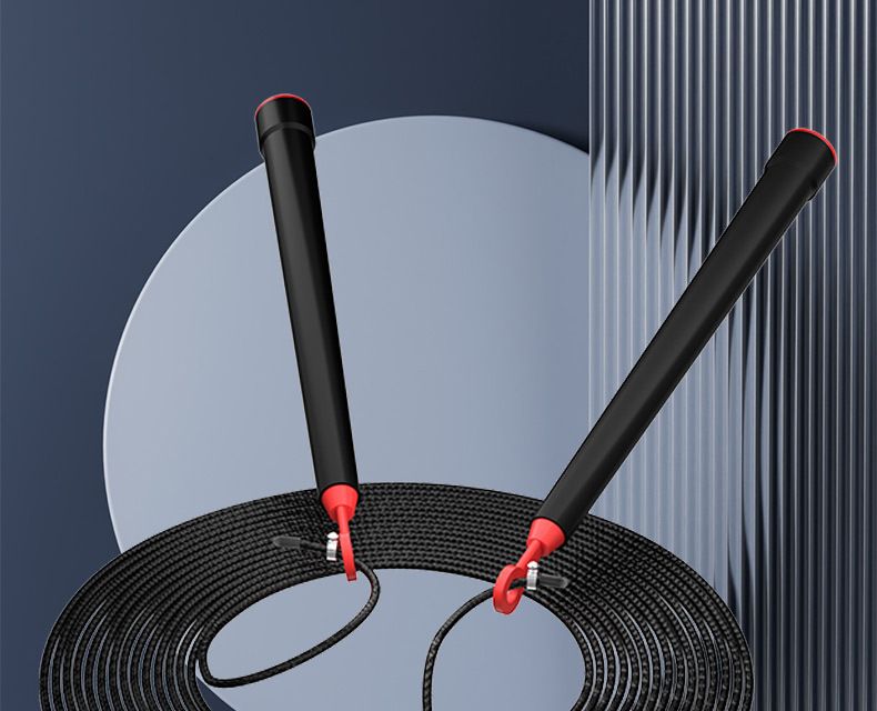 Corda per saltare in filo d'acciaio, regolabile, speciale per il fitness, per test di velocità e brucia grassi, per studenti_voghion.com