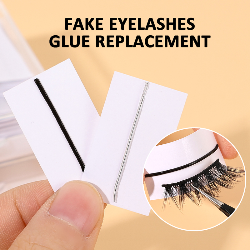 40/50 pieces of adhesive free false eyelash self-adhesive strips, waterproof and reusable adhesive free eyelas_voghion.com