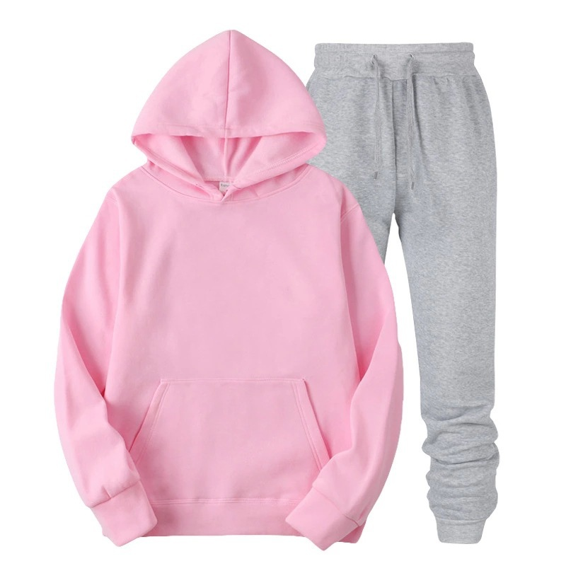 Set maglione sportivo pullover Felpa con cappuccio da uomo in pile moda_voghion.com