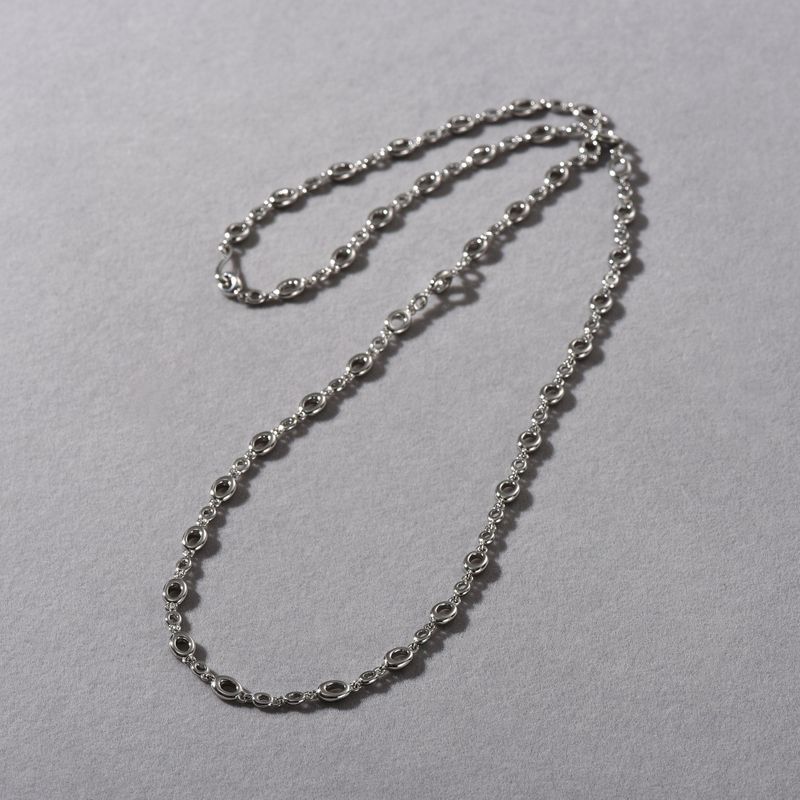 Damenschmuck, elegante, ovale, lange, mehrlagige Halskette in O-Form, minimalistische, geometrische Anhängerkette für Damen, modisches Statement, Gold und Silber_voghion.com