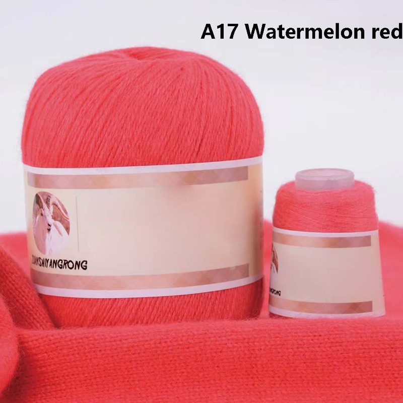 Cashmere Garn Medium Tykt 6+6 Uldgarn Maskinstrikket Baby tørklædegarn Minkgarn Håndstrikket Rød Pink Series_voghion.com
