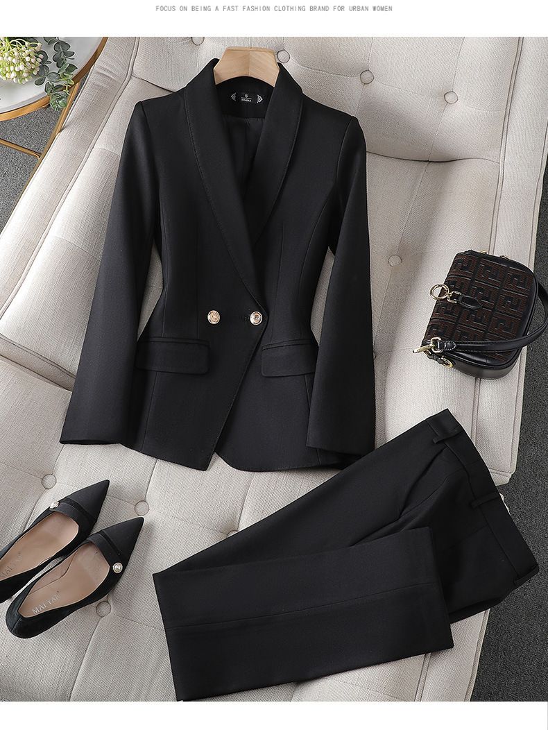 Women's Clothing Orange suit small high end professional temperament goddess suit formal wear_voghion.com