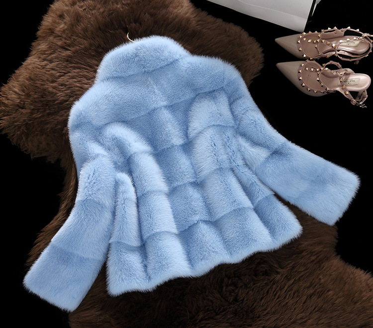 Women's Clothing winter new Haining fur mink coat stand collar mink coat female fur manufacturers can send_voghion.com
