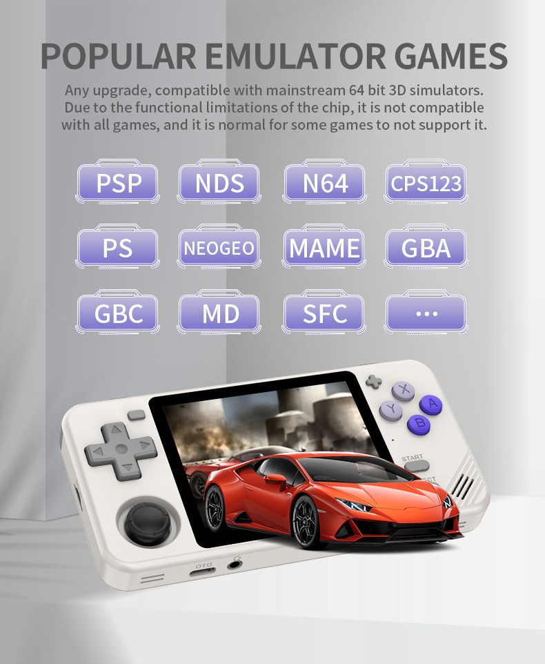 Retro Handheld Game Console - Portable Dual System Open Source Emulator With 500+ Classic Arcade Games, Mini Pocket Gaming Device For Adults & Kids_voghion.com