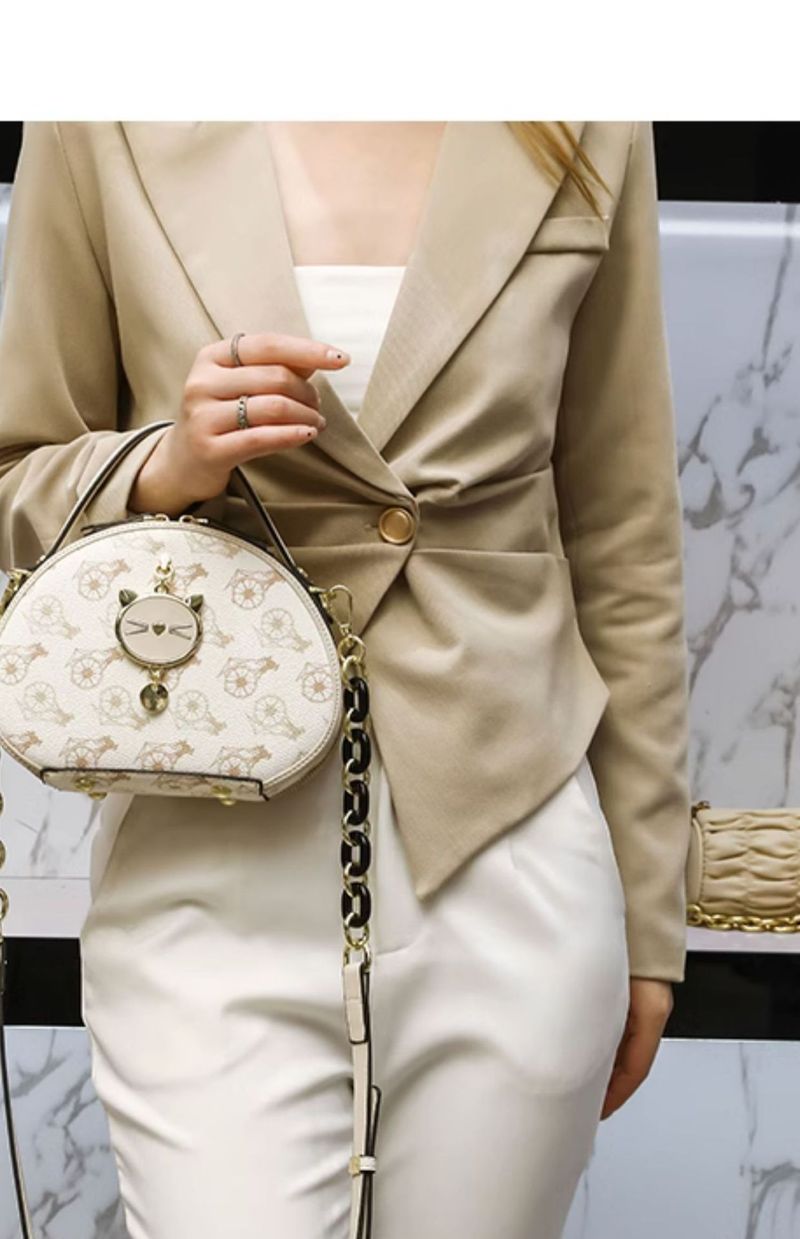 Chvains Kuen Luxus und kleiner Kreis 2024 Neue Sommer süße Mode One-Shoulder Crossbody Handheld Damentasche_voghion.com