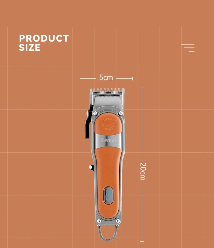 Kemei Professional Fade Hair Clipper Combo Zero Gapped Cordless Edge Hair Trimmer Barber Shop Electric 2 Hair Cutting Machines_voghion.com