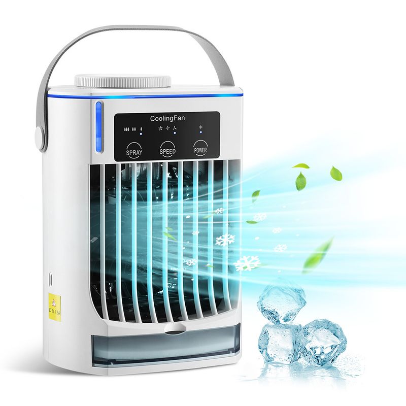 Explosives Desktop Cooler Office Mute Humidification Spray Electric USB Mini Air Conditioner Fan_voghion.com