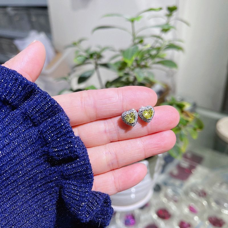 Naušnice s kristalnim cirkonom, jednostavne naušnice od 925 srebra u obliku igle_voghion.com