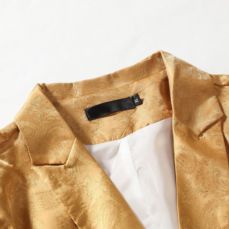 2024 Bright Face Dark Pattern Small Performance Stage Suit Coat Men's_voghion.com