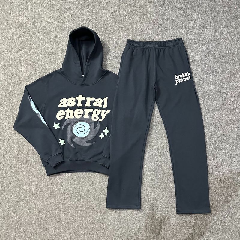 Basic Letter Set Loose Trendy Brand Unisex Hoodie And Sweatpants_voghion.com