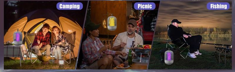 Rechargeable Dual Function Bug Zapper - Indoor/Outdoor & Camping_voghion.com