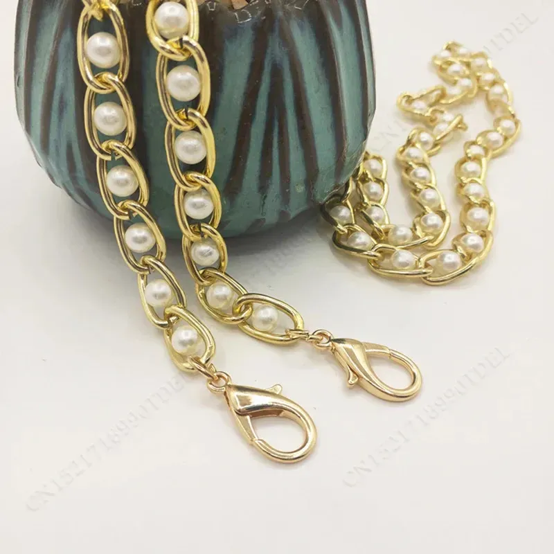 Borsa a tracolla lunga con catena di perle da donna, tracolla di ricambio per borsa da donna, parti della cintura 4060100110cm 250926_voghion.com