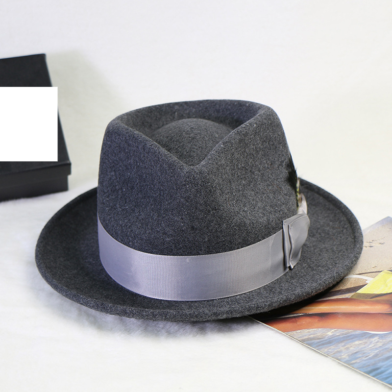 Autumn and winter woolen all-purpose hat jazz hat mortarboard hat_voghion.com