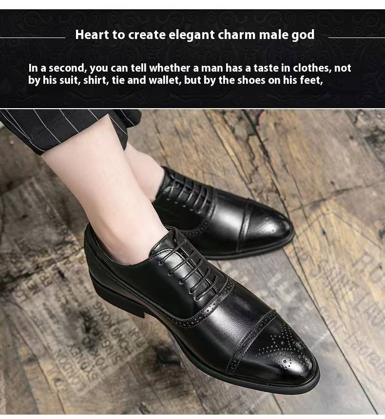 Cost Performance Oxfords Men Red Sole Fashion Business Casual Party Banquet Daily Retro Carved Lace-up Brogue Dress Shoes_voghion.com
