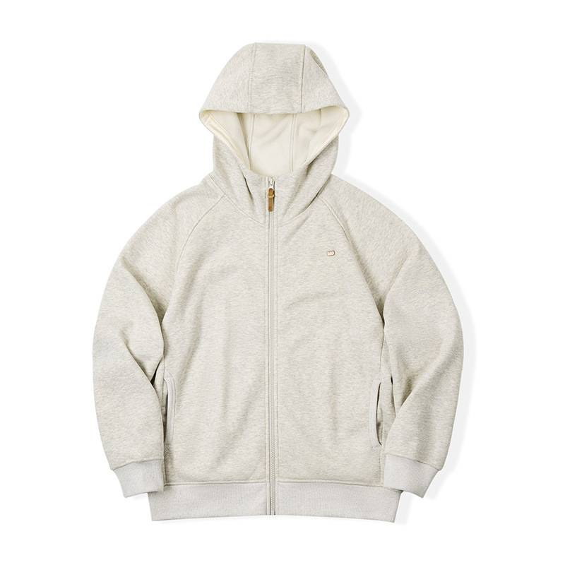 Herrenbekleidung Madden Workwear Casual Snowflake Grau Kapuzenpullover Heavy Plus Velvet Zipper Sport Strickjacke Jacke Herren Herbst_voghion.com