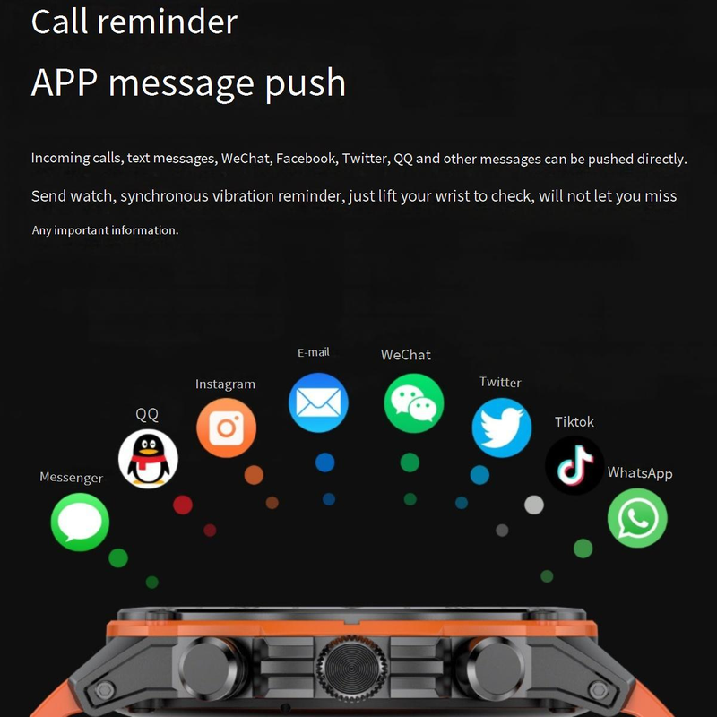 New TS137 smart watch HD AMLOED screen Bluetooth call flashlight heart rate blood pressure blood oxygen exercise_voghion.com