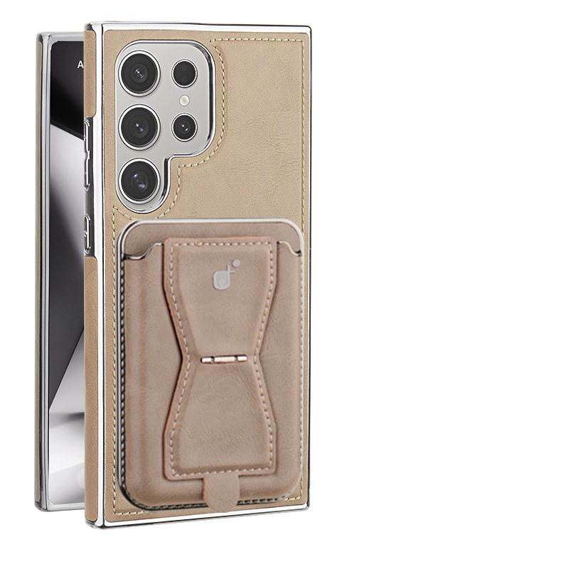 Phone Case & Covers Electroplated Leather Magnetic Card Holder Holder Suitable For Samsung S24ultra Mobile Phone Case S23 Business Leather Case_voghion.com