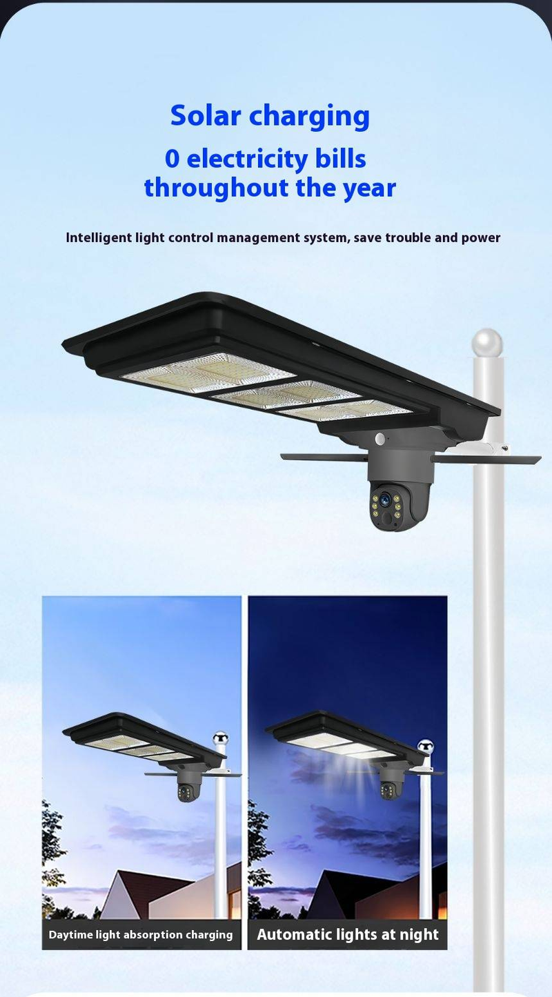 Luz de seguridad solar para exteriores con cámara inalámbrica, de bajo consumo, para jardines y villas._voghion.com