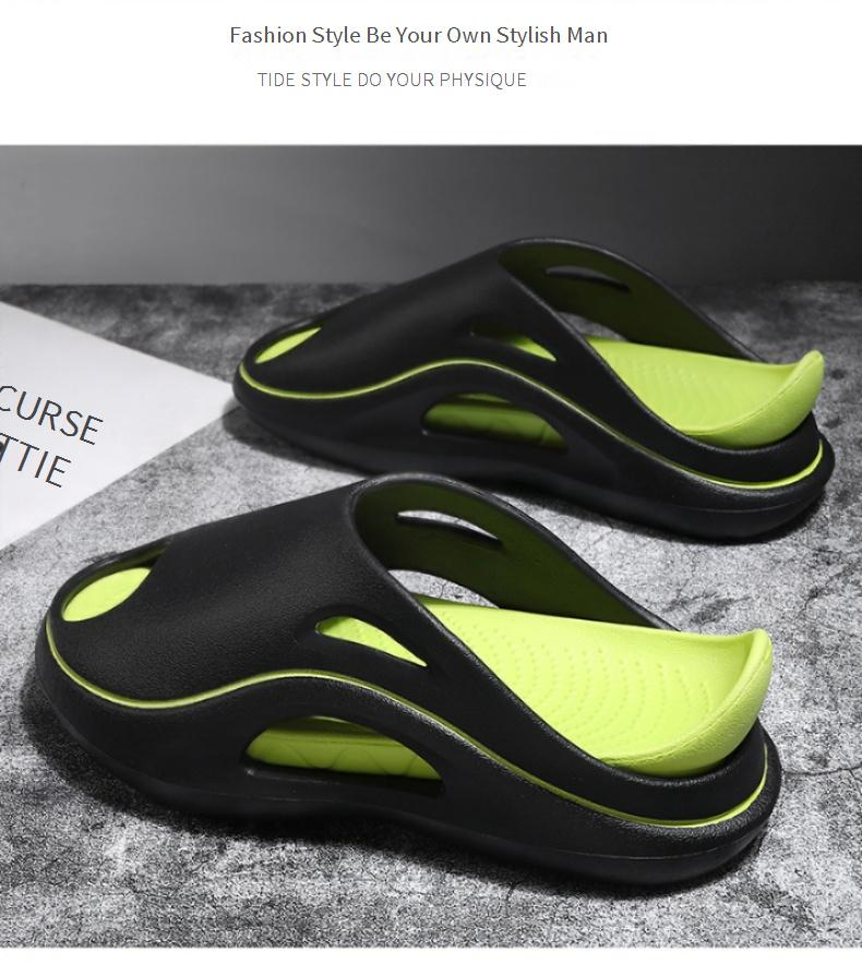 Couples Platform Sandals - Ultra Soft Memory Foam Slippers With Anti-Slip Sole Lightweight & Durable Beach Slides For Men & Women_voghion.com