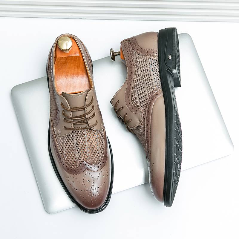 Fashionable Oxford Gentlemen's Formal Men's Shoes, Comfortable Social Men's Shoes_voghion.com