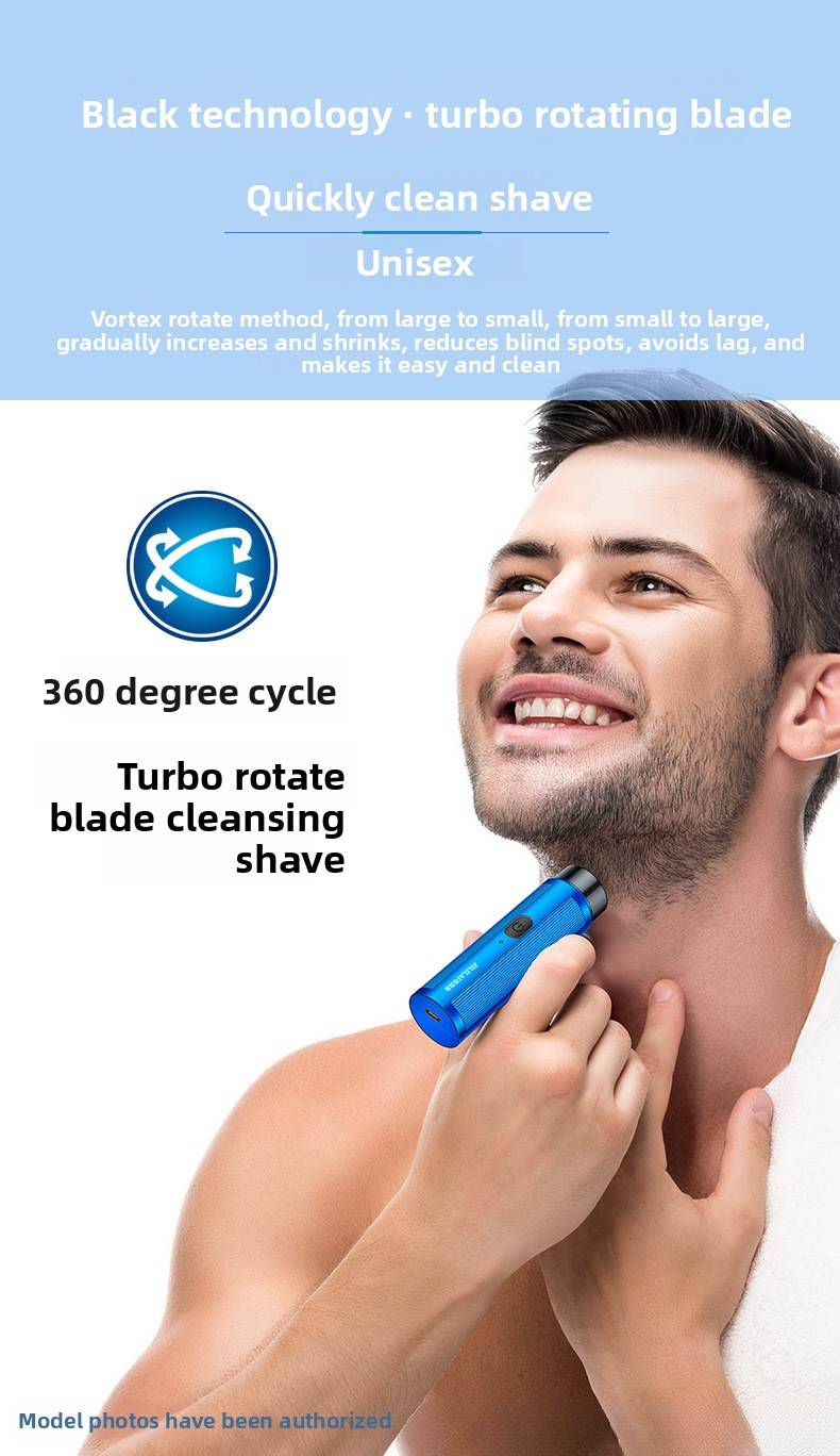 Rotary Electric Shaver - 1 Floating Head, USB Charging, 30 Min Runtime, Detachable Washable, Ultra-Quiet (36dB) For Men_voghion.com