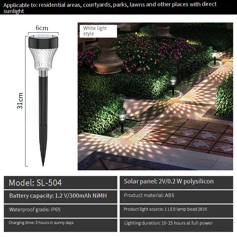 Lampes de jardin LED solaires avec projection – Éclairage extérieur étanche pour allée, cour, pelouse et terrasse (blanc/jaune/multicolore)_voghion.com