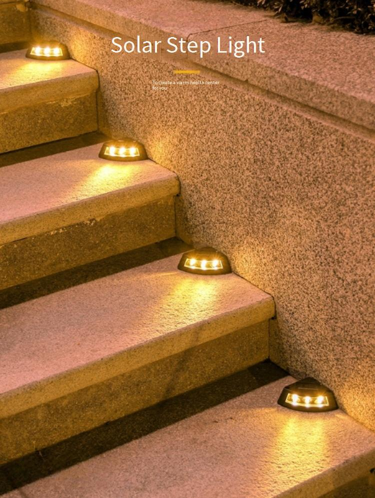 Lampes solaires d'extérieur pour escaliers de jardin, éclairage LED étanche pour allées, décoration intérieure, blanc chaud/blanc froid_voghion.com