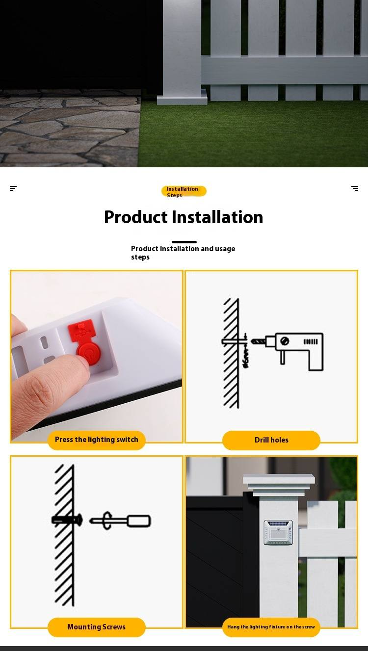 Zonne-wandlamp met afstandsbediening en bewegingssensor, waterdichte buitenverlichting voor terras, tuin en balkon, LED-wandlamp op zonne-energie_voghion.com