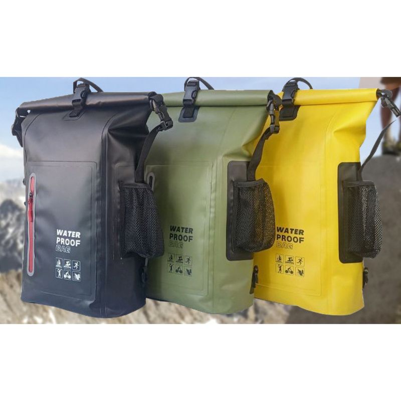 Zaino in PVC con strisce riflettenti, borsa a secchiello impermeabile per forniture per esterni_voghion.com