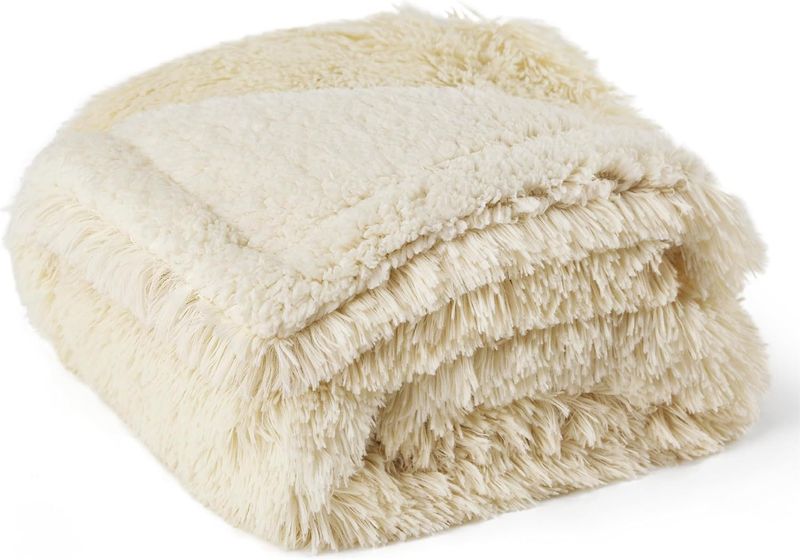 Lange Haare PV Fleece Sherpa Haustier wasserdichte Decke verdickte Matte Hundebett_voghion.com