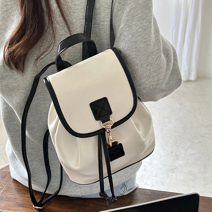 Soft Leather Women's 2025 Korean College Wind Casual Hundred Students Class Commuter Backpack Fashion Hundred_voghion.com