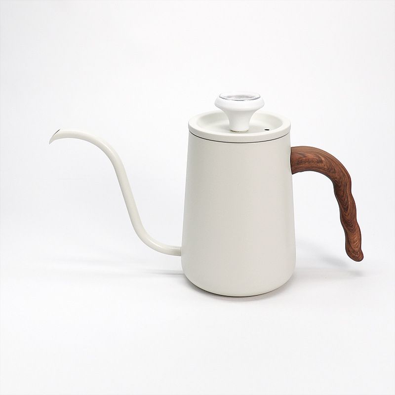 Hand Brew Slim 304 Stainless Steel Long Spout Coffee Household Thermometer Hanging Ear With Lid Water Boiling Kettle_voghion.com